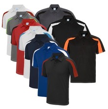 Just Cool Textured Polyester Breathable Wicking Athletic Contrast Polo Shirt