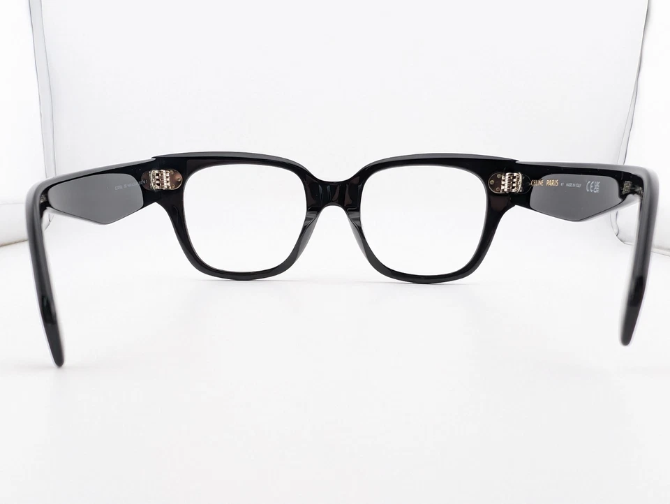 Gafas Celine, solo monturas, CL50110U 001 negras, 52-21-145, acetato duro, Italia Foto 4 de 4