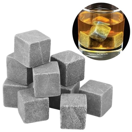 2Set 9pcs/Set Whiskey Stones Sipping Ice Cubes Cooler Reusable Wine Drinks - Picture 3 of 12