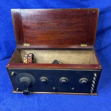 1920s 3 Valve Wireless Radio Receiver Ferranti Transformer Edison Swan Coils