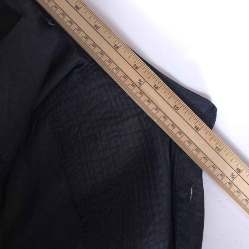 Blackberrys mandarin collar pleated shirt mens L P2P 21 Black l/s Giza cotton - Picture 9 of 15