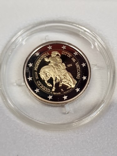 2 EURO PROOF 2016 GIUBILEO DELLA MISERICORDIA - CITTA' DEL VATICANO - Foto 3 di 5