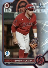 2022 Bowman Draft 1st Edition #BD-16 Sonny DiChiara LA Angels  Sky Blue Foil 1st
