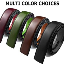 Genuine Leather Mens Ratchet Belt Belts For Men Adjustable Automatic Buckle Ta