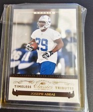 2006 Donruss Classics Timeless Tributes Gold Joseph Addai RC 18/25 Colts LSU