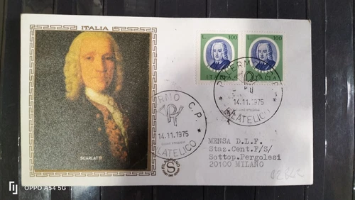 1975 FDC ITALY REPUBLIC ITALIAN ARTISTS SCARLET (P2842)