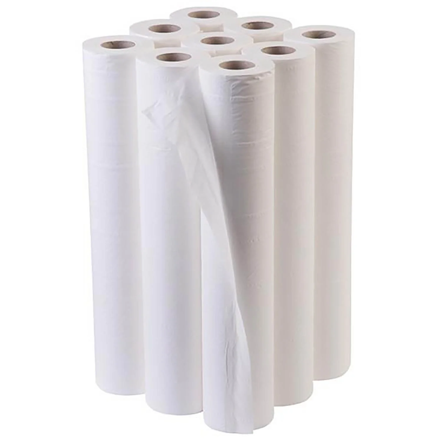 Couch Rolls 20"" - 2ply - Essentials White - 40m x 500mm - Case of 9