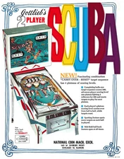 Scuba Gottlieb Pinball Flyer / Brochure / Ad - Mint Condition