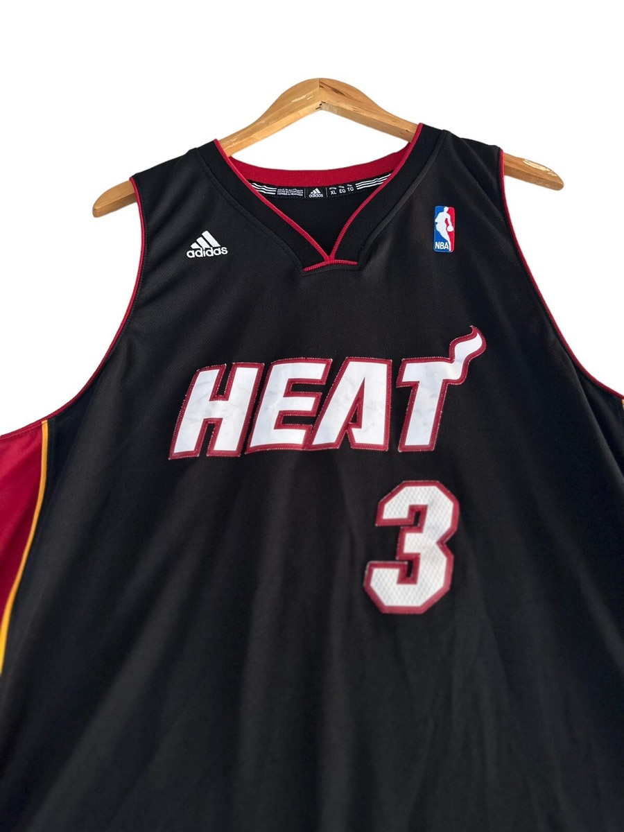 Adidas Miami Heat Dwayne Wade #3 Black NBA Jersey Adults
