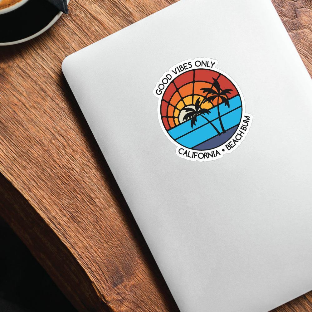 Good Vibes California Sticker Decal Beach Bum | eBay