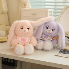 Cute Plush Bunnies - 2-Pack Soft Stuffed Animals Plushie in Pink and Purple Bulk