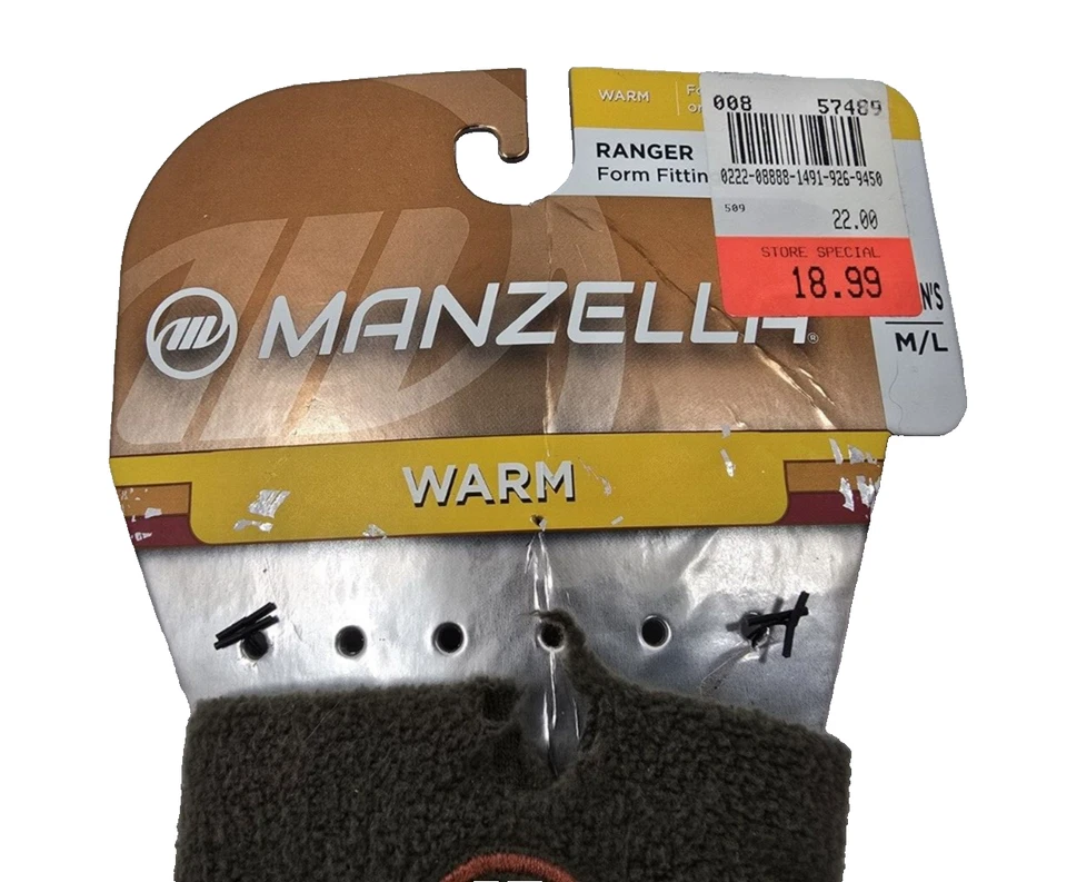 Manzella Men's Gloves Size MEDIUM/LARGE Ranger Hunting Gloves Winter Gloves READ - Image 4 of 4