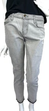 Current Elliott Denim Jean The Stiletto Distressed Ankle Skinny Grey 29 VGUC