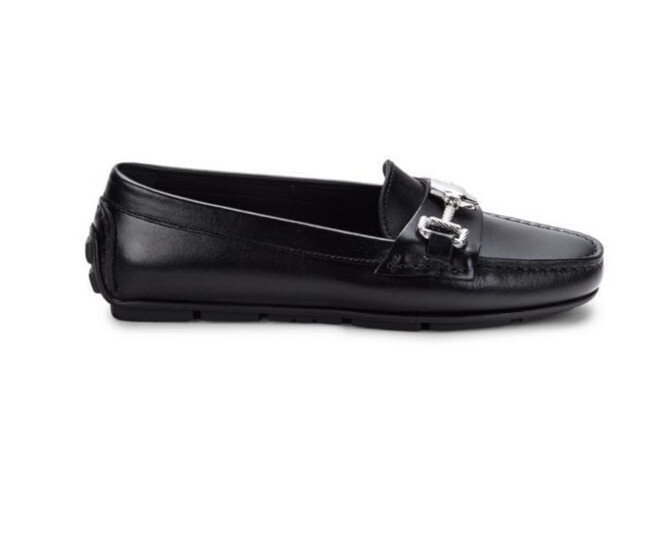 ЖЕНСКИЕ кожаные мокасины для вождения CAVALLI CLASS ОТ ROBERTO CAVALLI Кожа черного цвета 14990₽