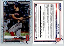 Nick Yorke 2021 Bowman Chrome Prospects Shimmer Refractor BCP-243 Red Sox