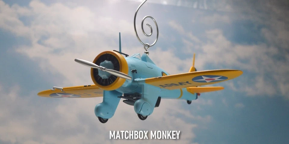 Рождественское украшение самолет самолет Peashooter Boeing P-26 воздушного корпуса армии США - Изображение 4 из 4