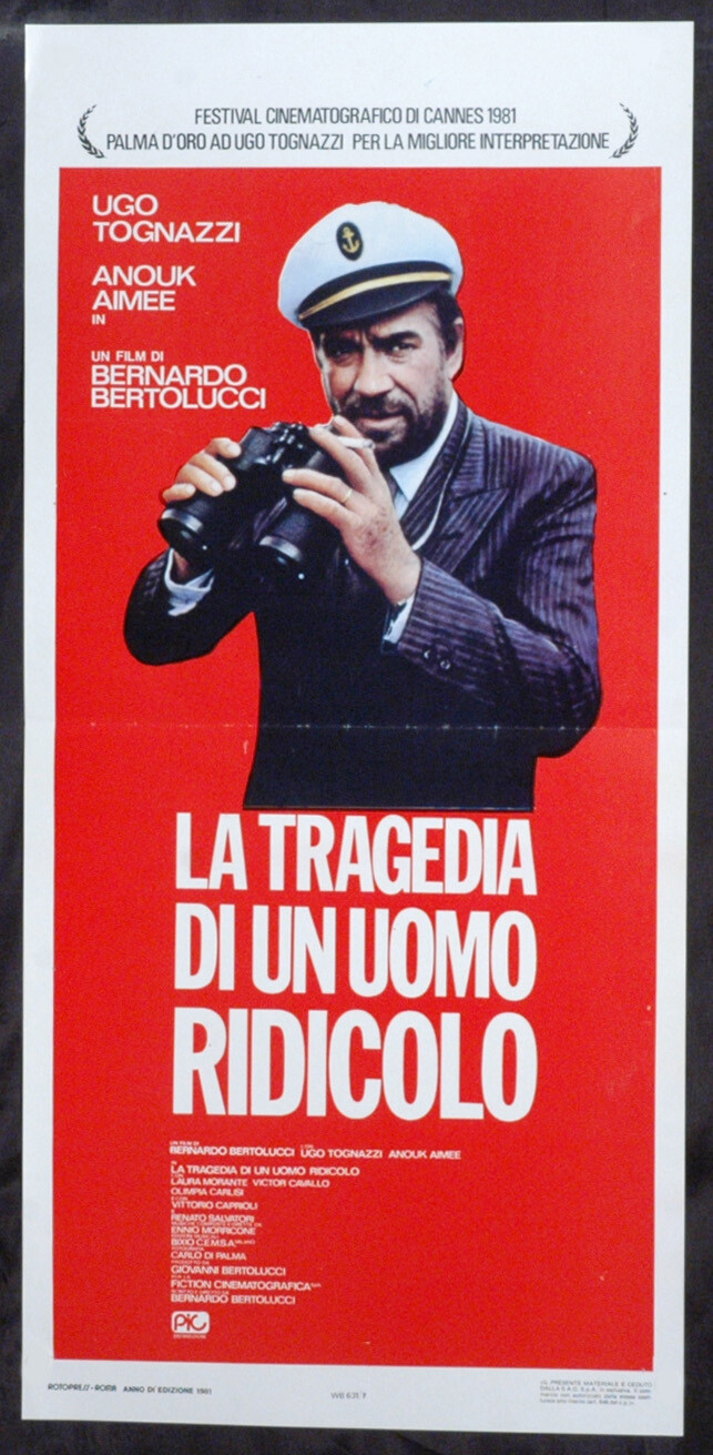 Locandina originale film La tragedia di un uomo ridicolo (1981) - Regia di Bernardo Bertolucci