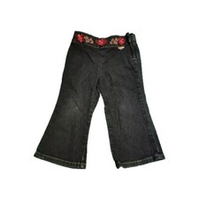 Vintage Y2K Baby Guess Girls Embroidered Flare Leg Jeans 18 Months Flowers