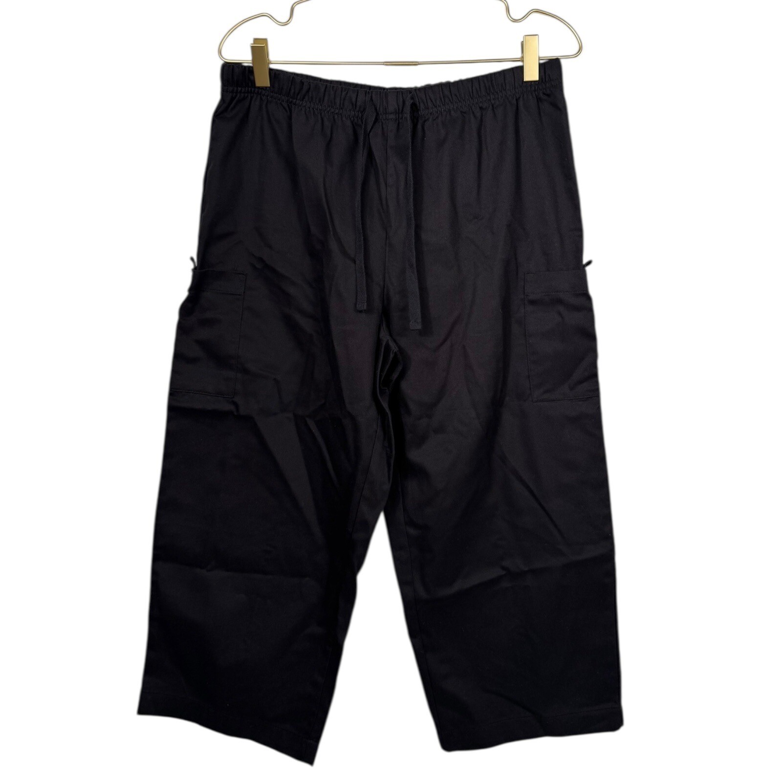 Basic Editions Cropped Cargo Pants Drawstring Wai… - image 1
