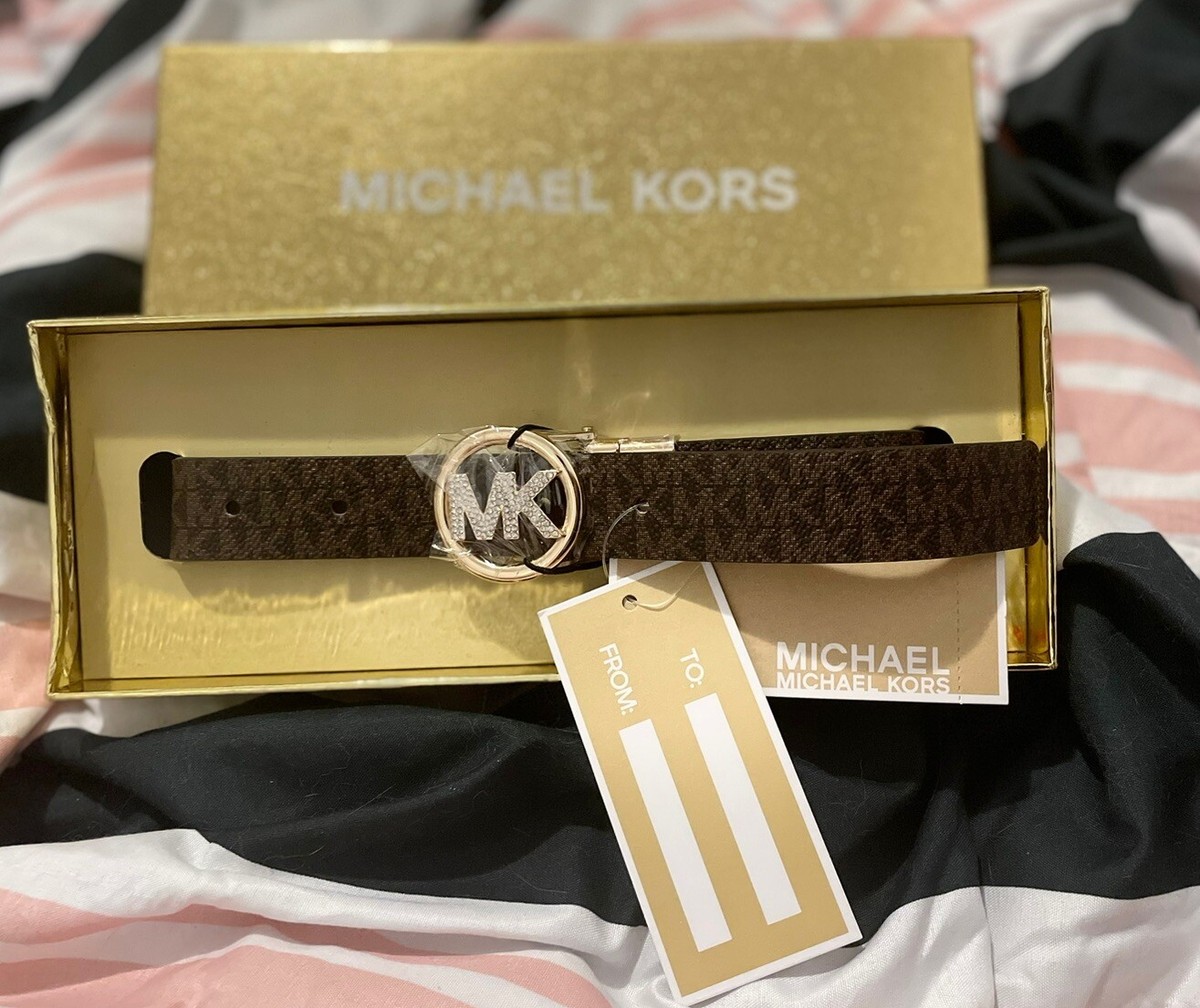 Brand New in Box Michael Kors Belt Michael Kors 4-in-1 Reversible Logo Belt Box Set (Black) at  main image 2
