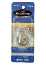 Harbor Breeze Fan Pull # 171839 Platinum Series Clear w/Texture, Brushed Nickel