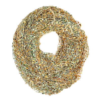 64'' Wide Crochet Confetti Infinity Spring Summer Scarf Knit Multi Color Loop