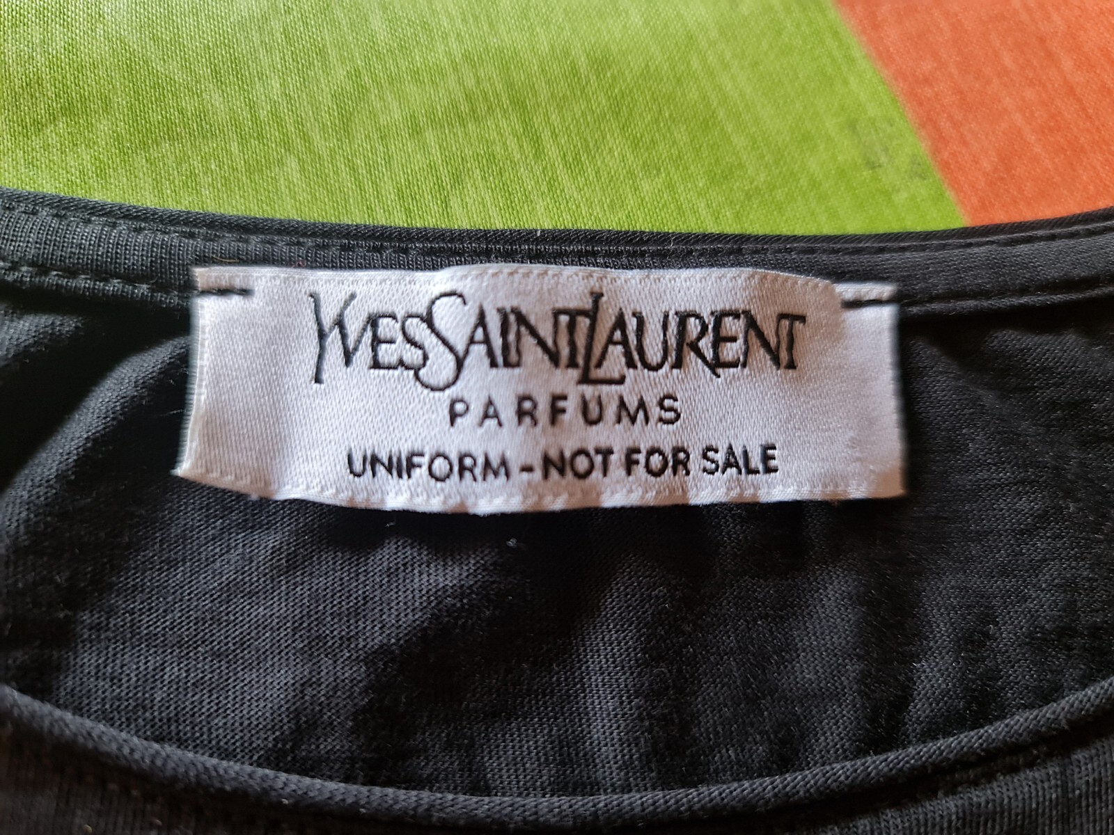 CAMICETTA AUTENTICA YVES SAINT LAURENT LOGO DONNA NERA TAGLIA TOP: US10 M EU 38