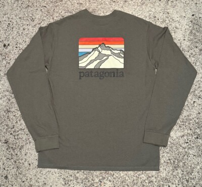 Patagonia Logo Long Sleeve T-Shirt Responsibili-Tee Size Small
