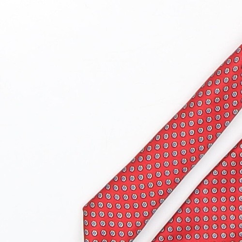 Cameo Studio Mens Red Polka Dot Silk Pointed Tie One Size - Picture 9 of 12