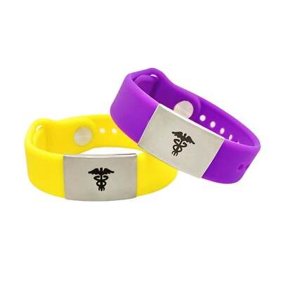 Individuelles medizinisches Alarm Sportband verstellbare Armbänder für Männer Frauen diskret