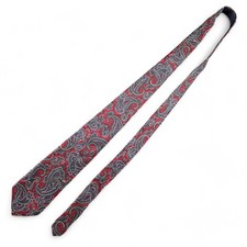 Briar Necktie Tie Paisley Multicolor Silk Italy Woven USA Made 57" L - 3.40" W