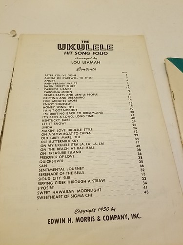 The Ukulele Hit Song Folio with Ukulele and Guitar Chords for Community Singing - Picture 3 of 3
