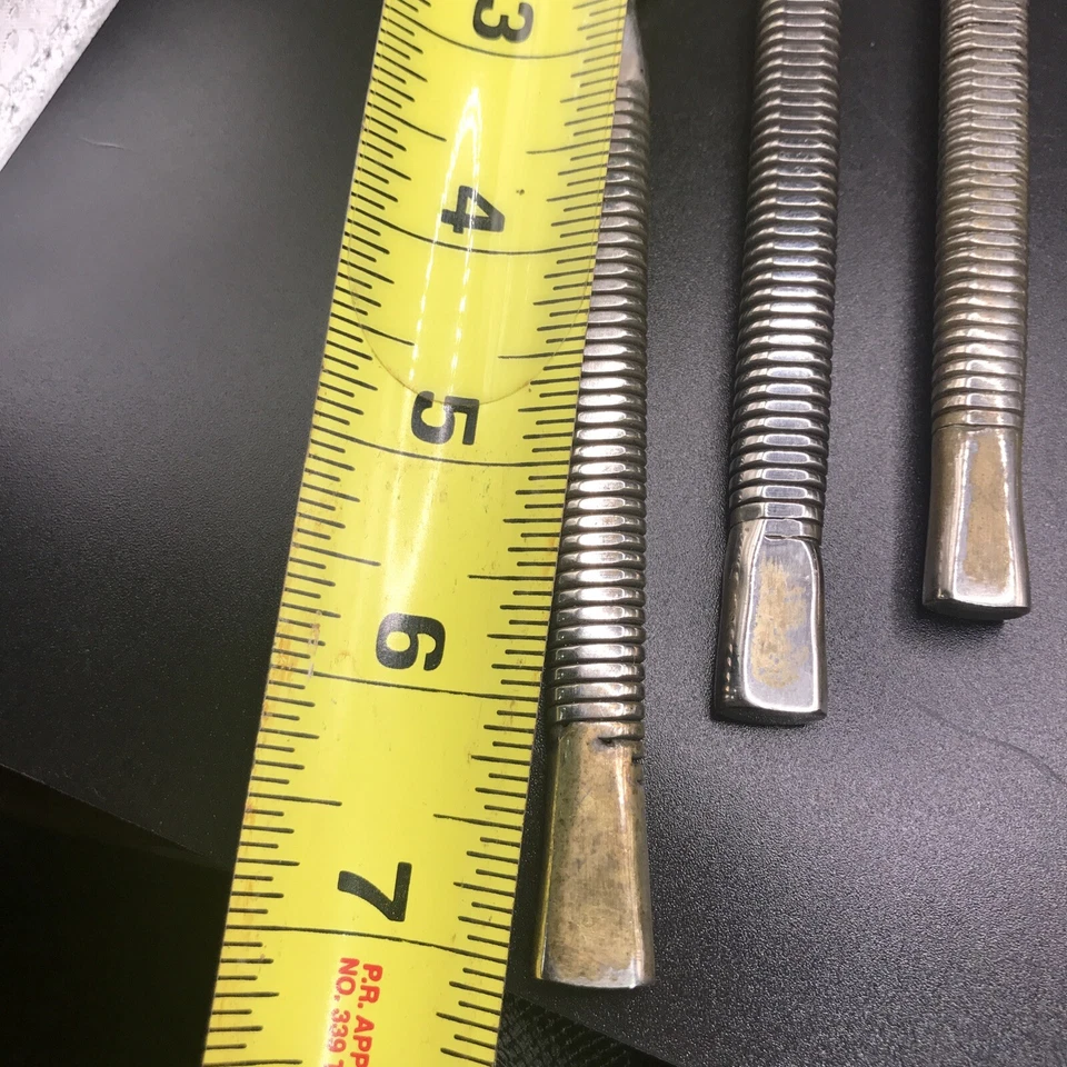 Retroneu LATITUDES Stainless Flatware 7 Twisted Handle Brass Spiral Salad Fork - Image 2 of 4