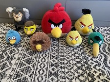 8 Angry Bird Plush Stuffed Animal Rovio Pig Bunde Lot Doll Toys Set 2010 Vintage