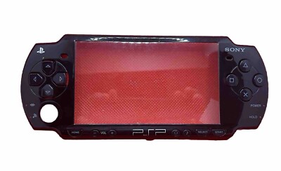Sony PSP Slim 2000 2004 Frontgehäuse schwarz mit Glaslinse und Tasten