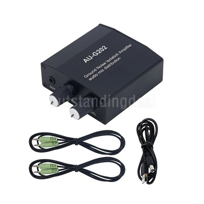 AU-G202 Ground Loop Noise Isolator Audio Mixer Kit for Computer Game Consoles