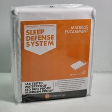 HOSPITOLOGY Twin Mattress Encasement Zippered Bed Bug Sleep Defense System New!