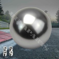 Silver Universal Aluminum Round Ball Style 5 Speed Mannual Shift Knob M8 M10 M12