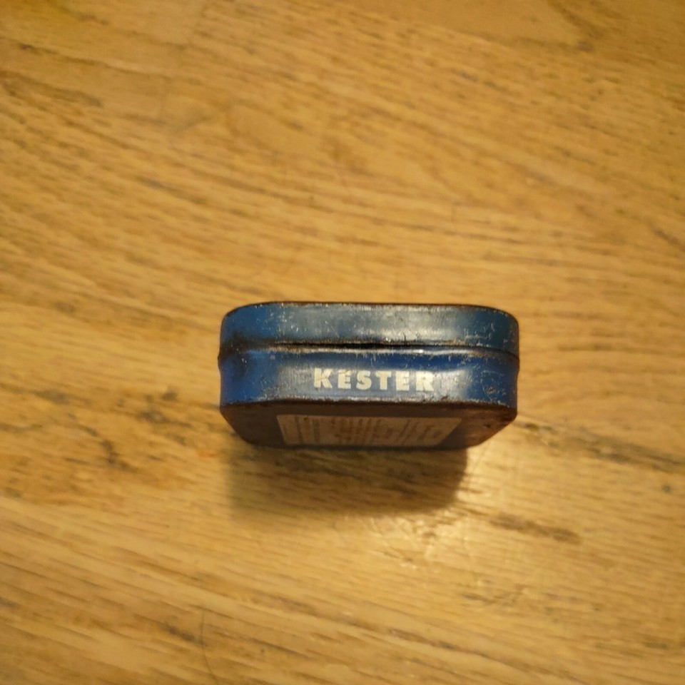 VINTAGE KESTER SOLDERING PASTE FLUX TIN Blue eBay