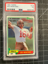 1981 TOPPS #216 JOE MONTANA SAN FRANCISCO 49ERS ROOKIE CARD PSA NM 7 386