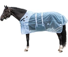 Schneider’s Mosquito Mesh V-Free Wither Relief Bellyband Fly Sheet - 80” Blue