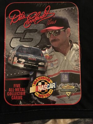 Dale Earnhardt Metal Collector Cards, New, Sealed in Box | eBay