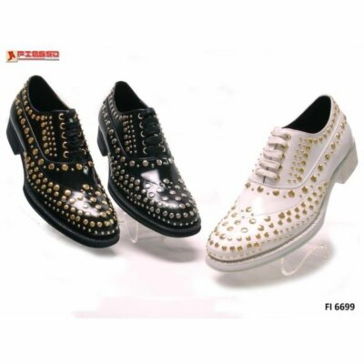 NWB Encore Fiesso aurelio garcia LEATHER BLACK SILVER Shoe  display picture 3
