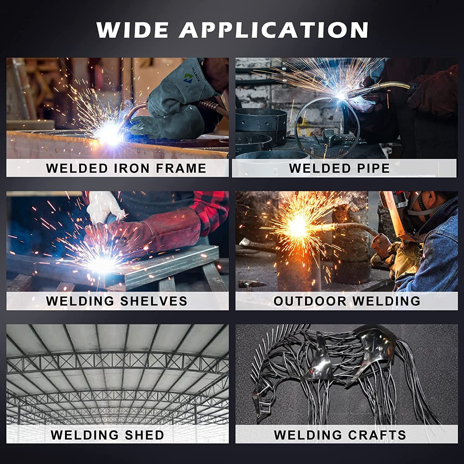 HITBOX Gasless/Gas MIG TIG ARC MMA Weld Aluminum 110/220V 200Amp LED