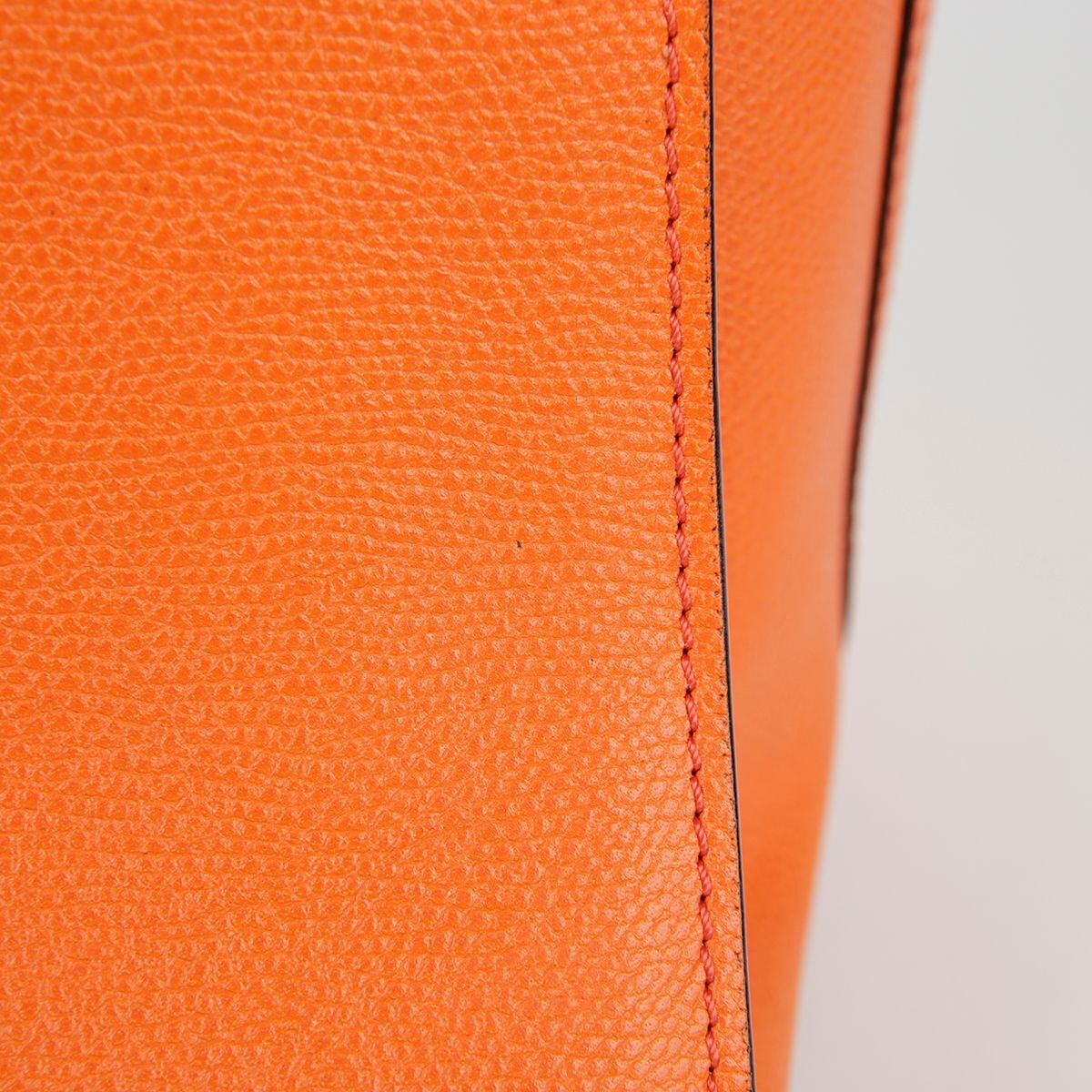 Valextra Orange Leather B-Cube Tote and Shoulder Bag 27.5-28 Valextra Orange Leather B-Cube Tote and Shoulder Bag 27.5-28