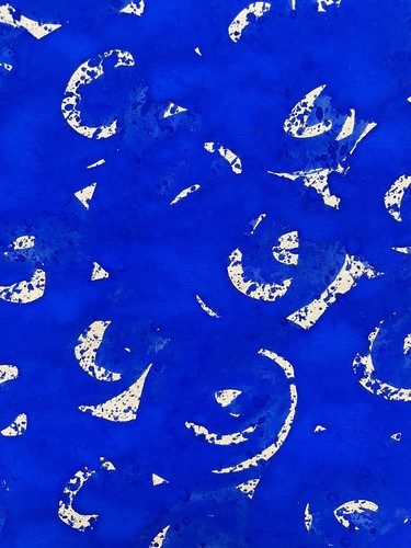 Yves Klein Diptych 2 Paintings Abstract Monochrome Blue Gold Leaf Original B55 - Picture 6 of 18