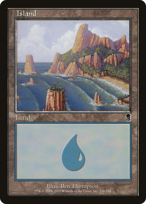 Island (336) #336 (MP) Odyssey ODY Magic MTG