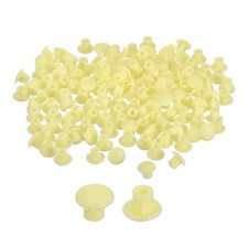 400Pcs 5mm 3/16" Dia Plastic Screw Hole Plugs Cover for Furniture, Yellow