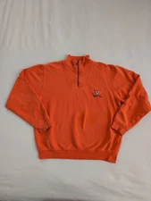 University of Virginia UVA Quarter 1/4 Zip Pullover Cutter & Buck Size S Orange