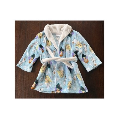 Girls Frozen Plush Robe Size 4T with Elsa, Anna and Olaf